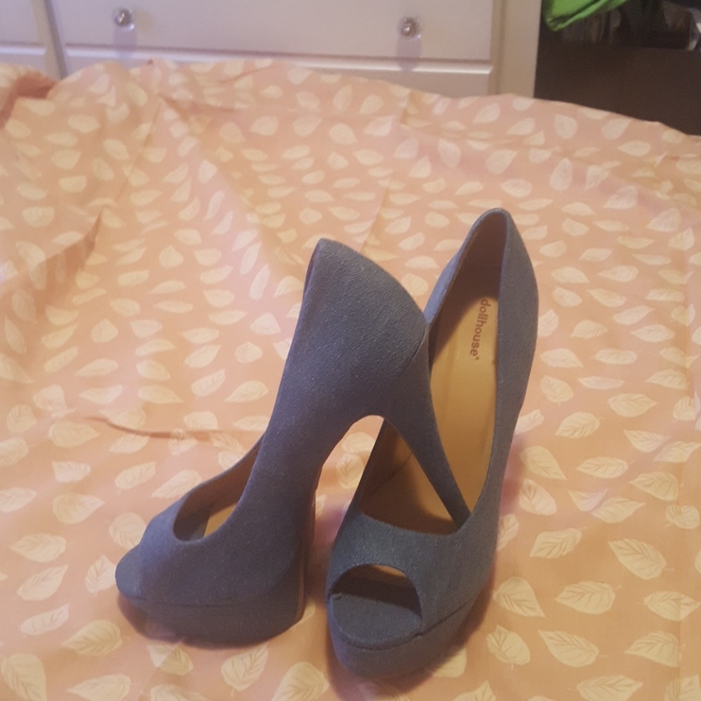 Demin women heels
